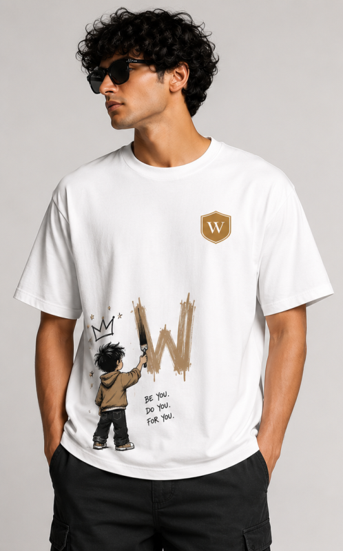 WEFFIT Premium Graphic Regular T-Shirt | Create Your Own Story Edition | White | 1Premium PolyCotton Fabric