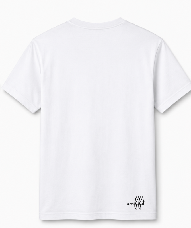 WEFFIT Premium Regular T-Shirt  | White | Premium PolyCotton Fabric